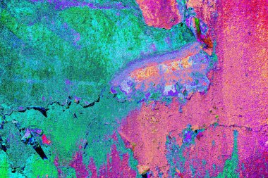 Dökülen boya paslı metal dokusu