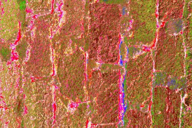 Arka plandaki eski tuğla duvar