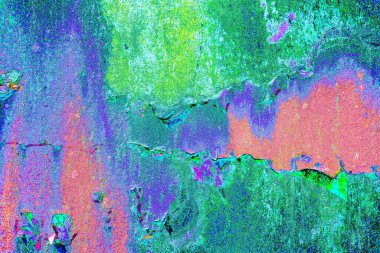 Dökülen boya paslı metal dokusu