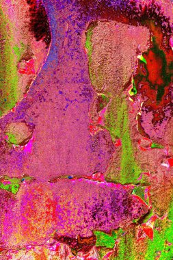 Dökülen boya paslı metal dokusu