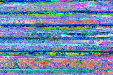 Çizik ve çatlaklarla metal doku