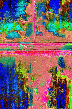 Dökülen boya paslı metal dokusu