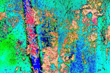 Dökülen boya paslı metal dokusu