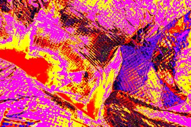 Kırışık kırmızı polietilen film dokusu