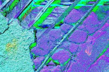 Yaratıcı ve tasarım sanatı, eski duvar dokusu. Duvar kağıdı için soyut renkli doku arkaplanı. 