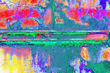 Dökülen boya paslı metal dokusu