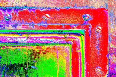 Çizik ve çatlaklarla metal doku