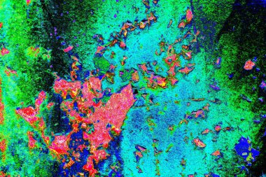 Dökülen boya paslı metal dokusu