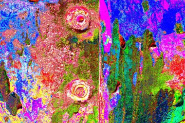 Çizik ve çatlaklarla metal doku