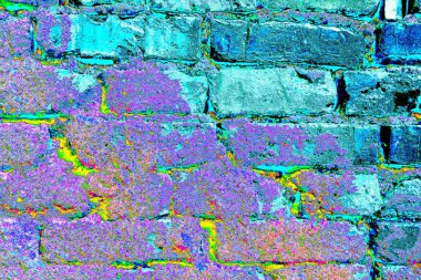 Eski model tuğla duvarın arka planı