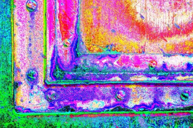 Çizik ve çatlaklarla metal doku