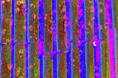 Oluklu eski çatı dokusu