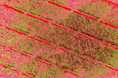 Çizik ve çatlaklarla metal doku