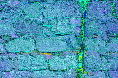 Arka plandaki eski tuğla duvar