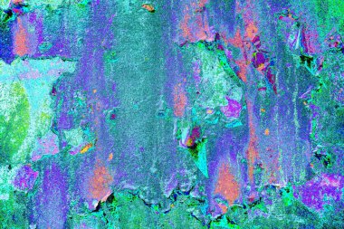 Dökülen boya paslı metal dokusu