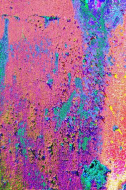 Dökülen boya paslı metal dokusu