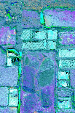 Yaratıcı ve tasarım sanatı, eski duvar dokusu. Duvar kağıdı için soyut renkli doku arkaplanı. 