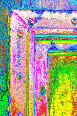 Çizik ve çatlaklarla metal doku