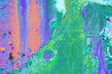 Dökülen boya paslı metal dokusu