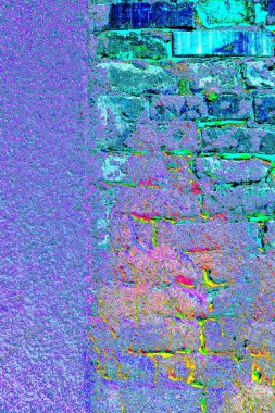 Eski model tuğla duvarın arka planı