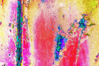 Dökülen boya paslı metal dokusu