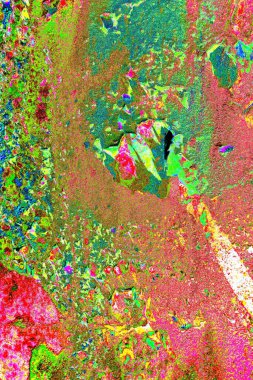 Dökülen boya paslı metal dokusu