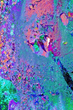 Dökülen boya paslı metal dokusu