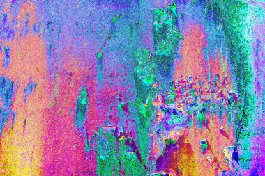 Dökülen boya paslı metal dokusu