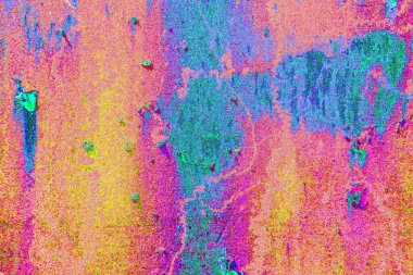 Dökülen boya paslı metal dokusu