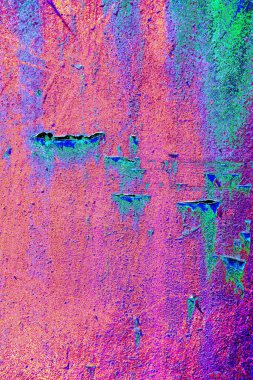 Dökülen boya paslı metal dokusu