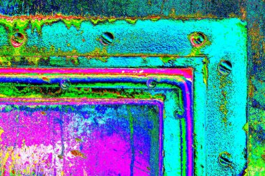 Çizik ve çatlaklarla metal doku