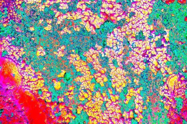 Dökülen boya paslı metal dokusu