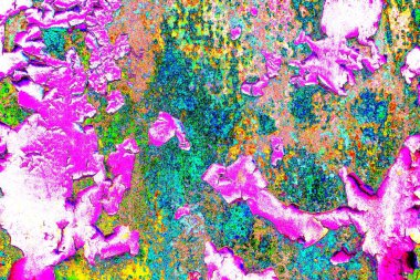 Dökülen boya paslı metal dokusu