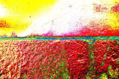 Mavi renklerin soyut suluboya paleti, karışık renk, arkaplan, vektör illüstrasyonu, bir renk karışımı