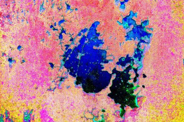 Dökülen boya paslı metal dokusu