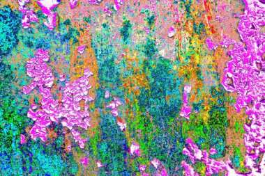 Dökülen boya paslı metal dokusu