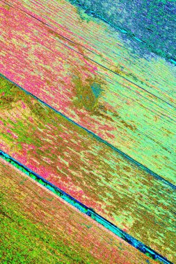 Mavi renklerin soyut suluboya paleti, karışık renk, arkaplan, vektör illüstrasyonu, bir renk karışımı