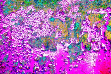 Dökülen boya paslı metal dokusu