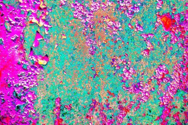 Dökülen boya paslı metal dokusu