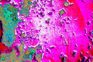 Dökülen boya paslı metal dokusu