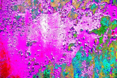 Dökülen boya paslı metal dokusu