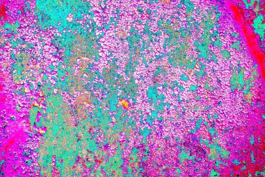 Dökülen boya paslı metal dokusu