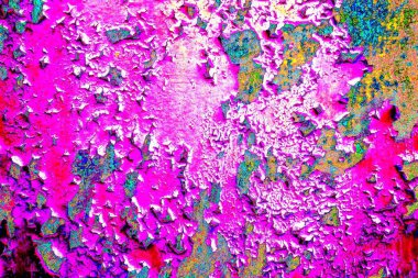 Dökülen boya paslı metal dokusu