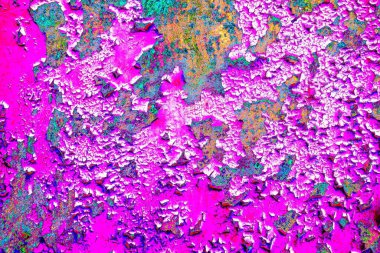 Dökülen boya paslı metal dokusu