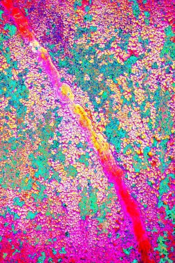 Dökülen boya paslı metal dokusu