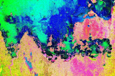 Dökülen boya paslı metal dokusu