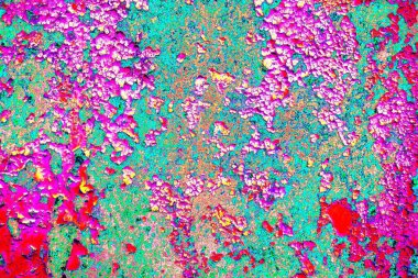 Dökülen boya paslı metal dokusu