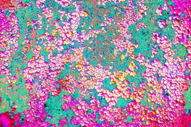 Dökülen boya paslı metal dokusu