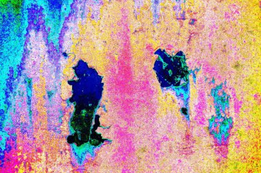 Dökülen boya paslı metal dokusu