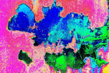 Dökülen boya paslı metal dokusu